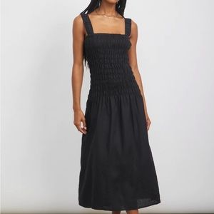 NWT Rails Seville Linen Midi Dress Black S